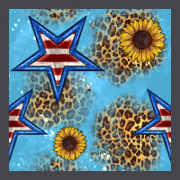 American Star And Sunflower Seamless  Pattern Long Sleeve Tee | Teevron