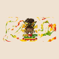 Juneteenth Afro Messy Bun Libbey Glass Urban Heavy Tee | Teevron