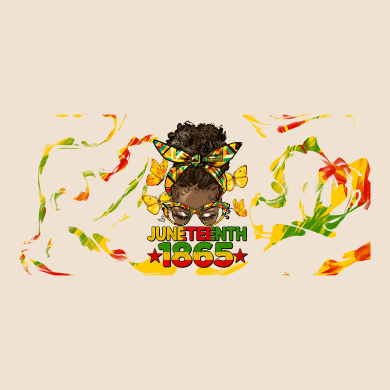 Juneteenth Afro Messy Bun Libbey Glass Urban Heavy Tee by HRA Design Shop | Teevron