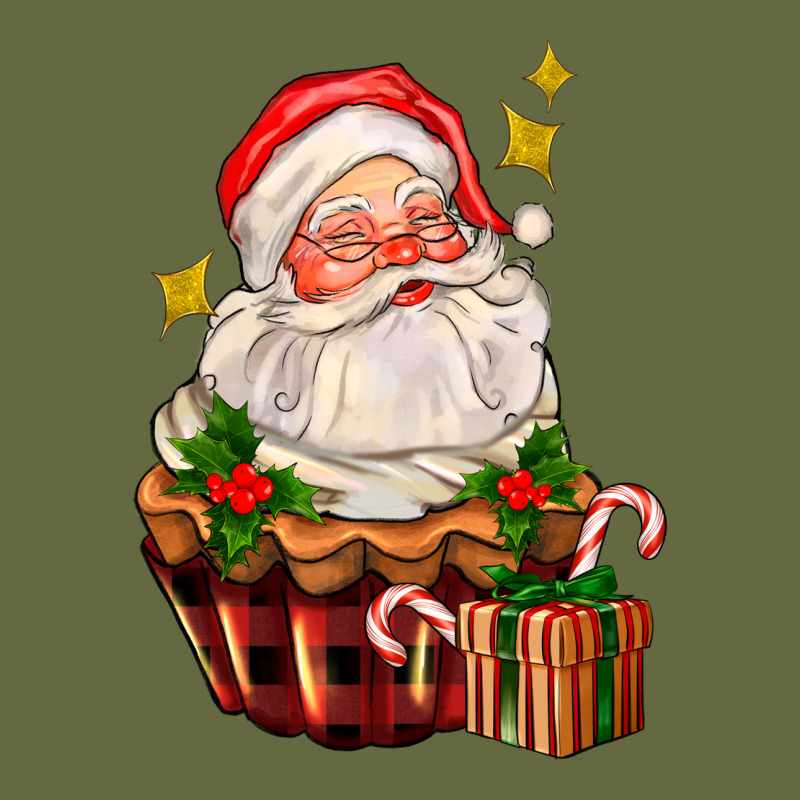 Santa Claus Cupcake Long Sleeve Tee by AdoDesignShop | Teevron