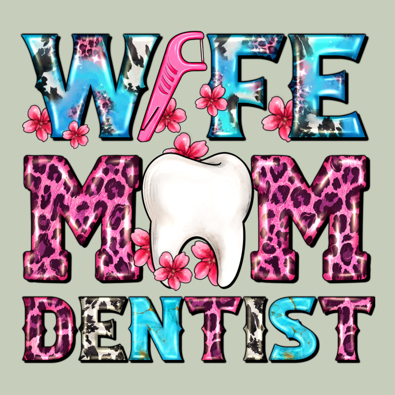 Wife Mom Dentist With Tooth And Floss Long Sleeve Tee by AdoDesignShop | Teevron
