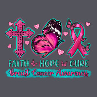 Faith Hope Cure Breast Cancer Awareness Vintage Hoodie | Teevron