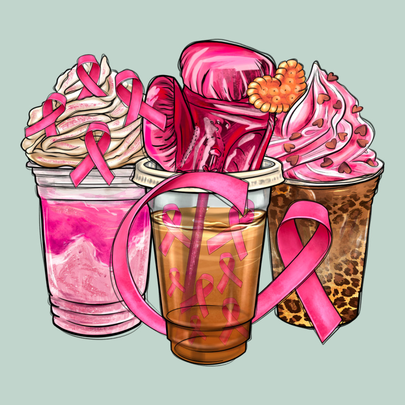 Breast Cancer Coffee Cups Zipper Hoodie by NancyCooperArtShop | Teevron