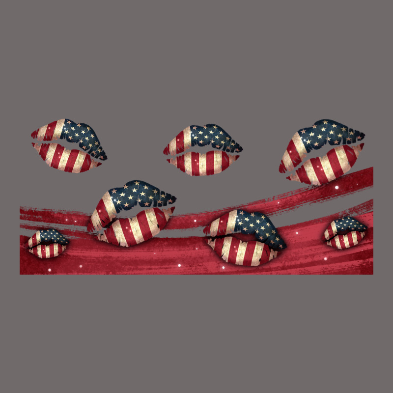 American Flag Lips 16oz Libbey Cup Urban Heavy Tee by HRA Design Shop | Teevron