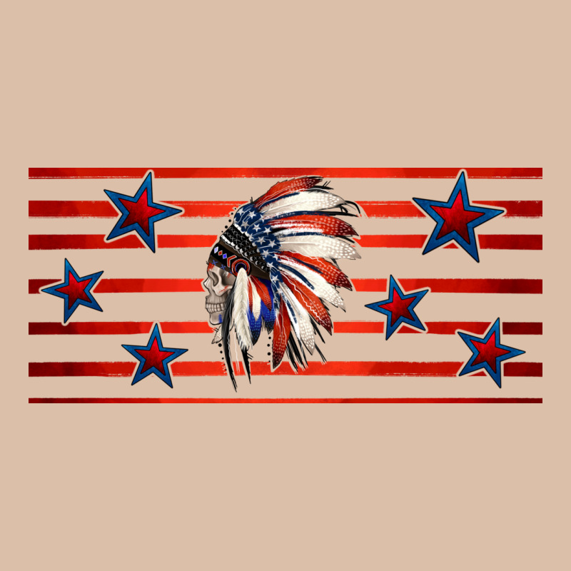 Patriotic Native American Headdress 16oz Libbey Cup Urban Heavy Tee by HRA Design Shop | Teevron