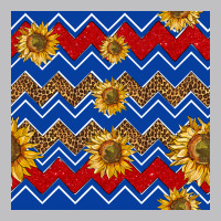 4th Of July Sunflower Seamless  Pattern Long Sleeve Tee | Teevron