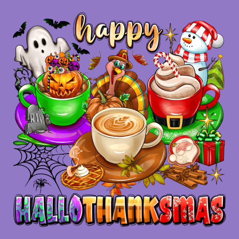 Happy Hallothanksmas Coffee Cups With Ghost Turkey Urban Hoodie by texasbilliewilder | Teevron