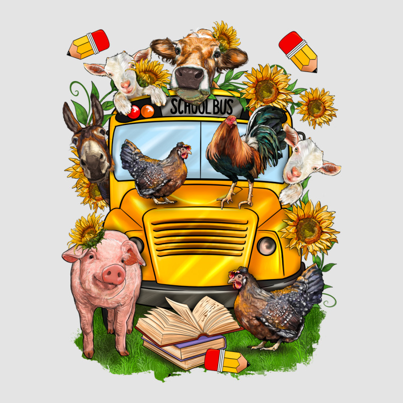 Farm Animals With School Bus Premium Sweatshirt by NancyCooperArtShop | Teevron