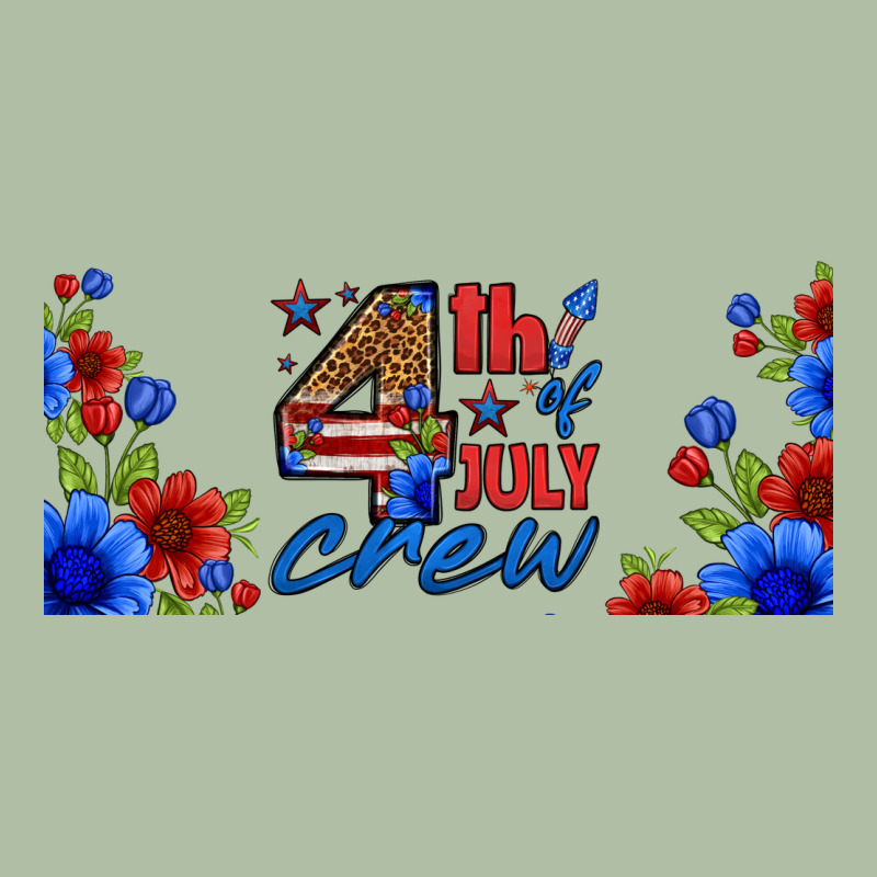 Floral 4th Of July Crew 16oz Libbey Cup Urban Heavy Tee by HRA Design Shop | Teevron