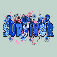 I Am A Survivor Colon Cancer Blue Ribbon Zipper Hoodie | Teevron