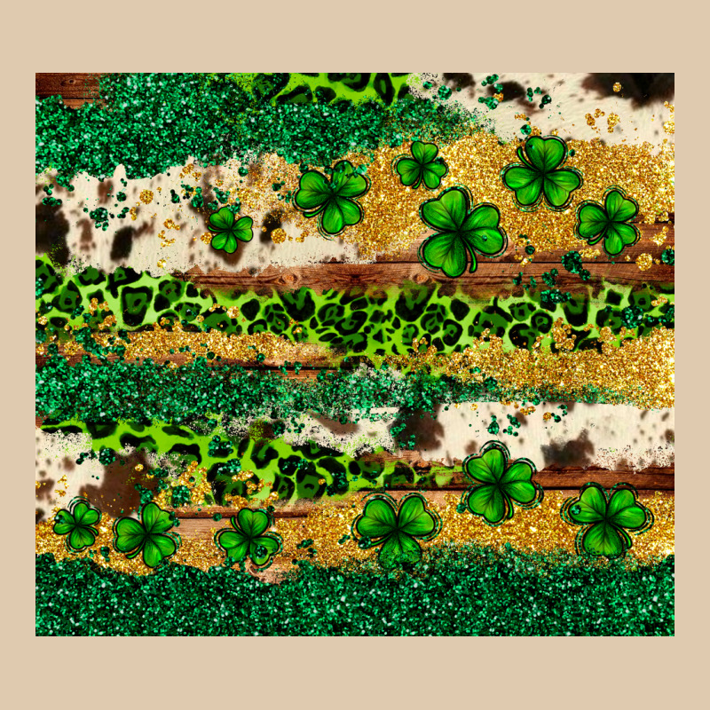 St. Patrick's Day Leopard Cowhide Shamrock Tumbler Heavyweight Sweatshirt by Neo Western | Teevron
