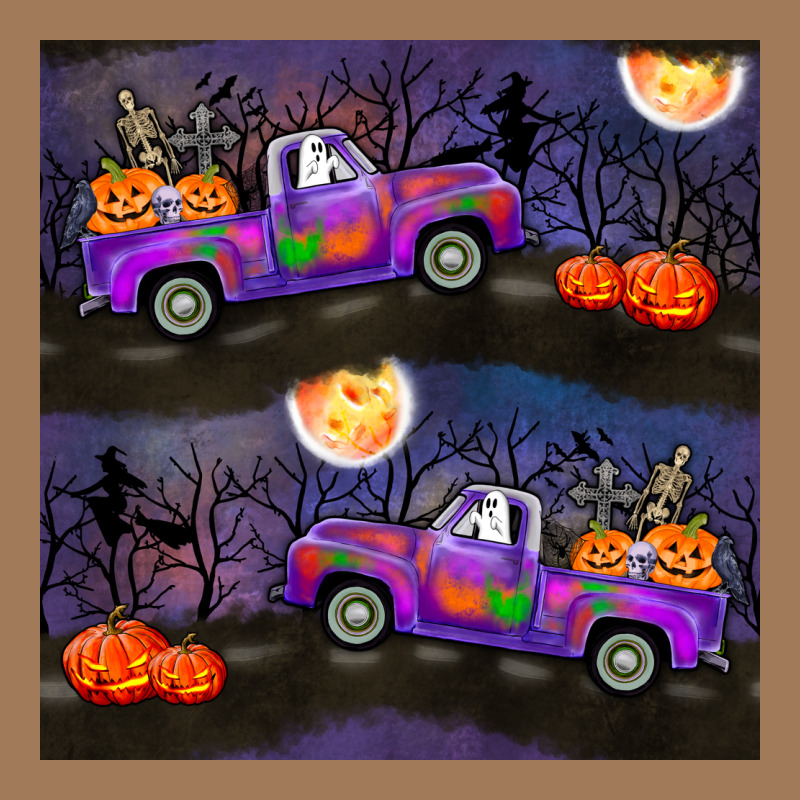 Halloween Spooky Truck Seamless Pattern Classic Tee by BundleAndBundleShop | Teevron