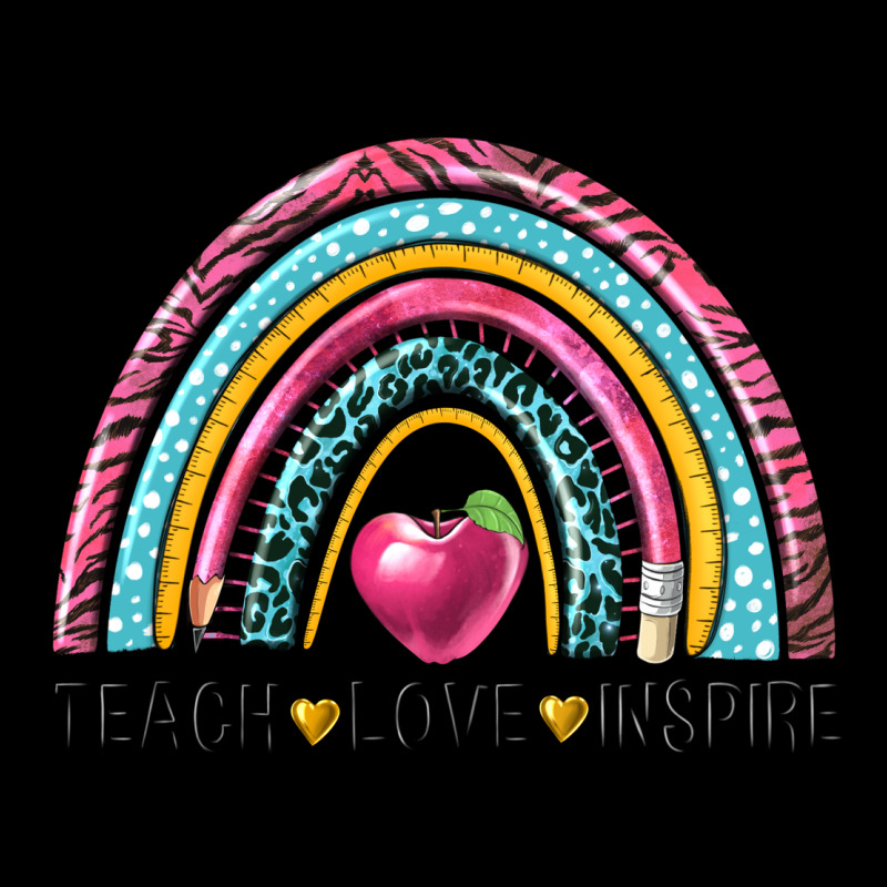 Rainbow Teach Love Inspire Premium Sweatshirt by NancyCooperArtShop | Teevron