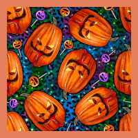 Halloween Pumpkin And Candy Seamless Pattern Classic Tee | Teevron