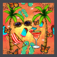 Summer Slipper And Cocktail Seamless Pattern Long Sleeve Tee | Teevron