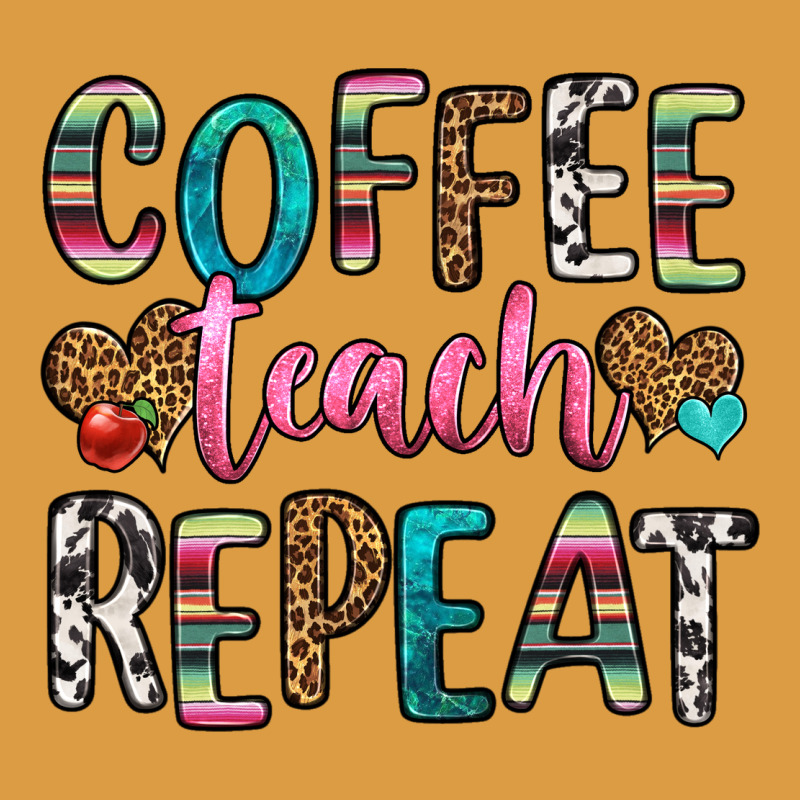 Coffee Teach Repeat Urban Heavy Tee by HRA Design Shop | Teevron