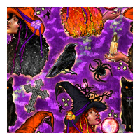 halloween witch seamless pattern | Teevron