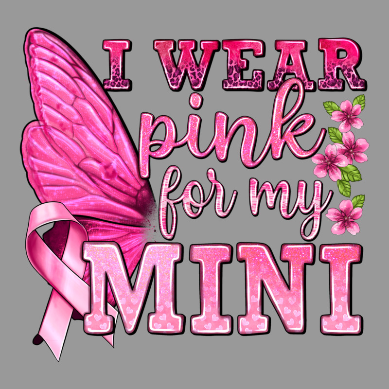I Wear Pink For My Mini With Butterfly Vintage Hoodie by texasbilliewilder | Teevron