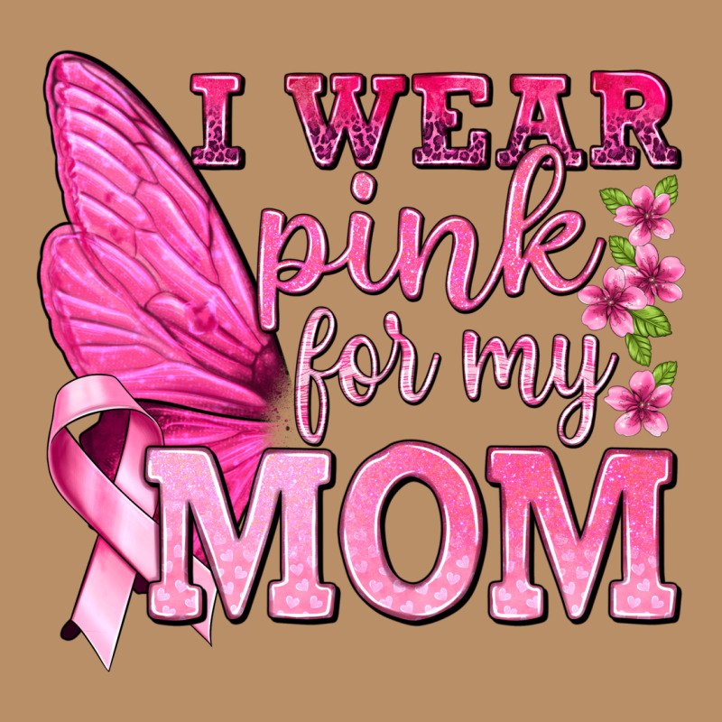 I Wear Pink For My Mom With Butterfly Vintage Hoodie by texasbilliewilder | Teevron