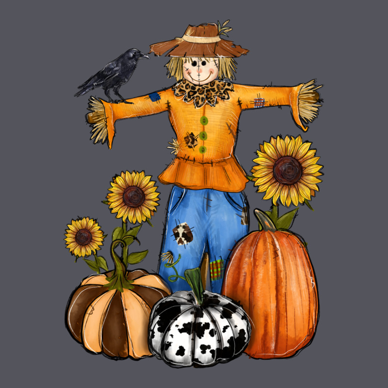Pumpkin Sunflower Fall Scarecrow Vintage Hoodie by RanaPortraitStore | Teevron