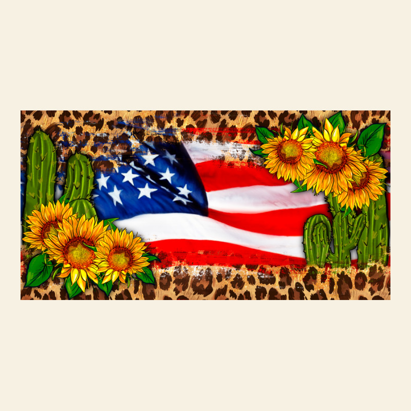 Usa Flag And Cactus License Plate Vintage Tee by HRA Design Shop | Teevron