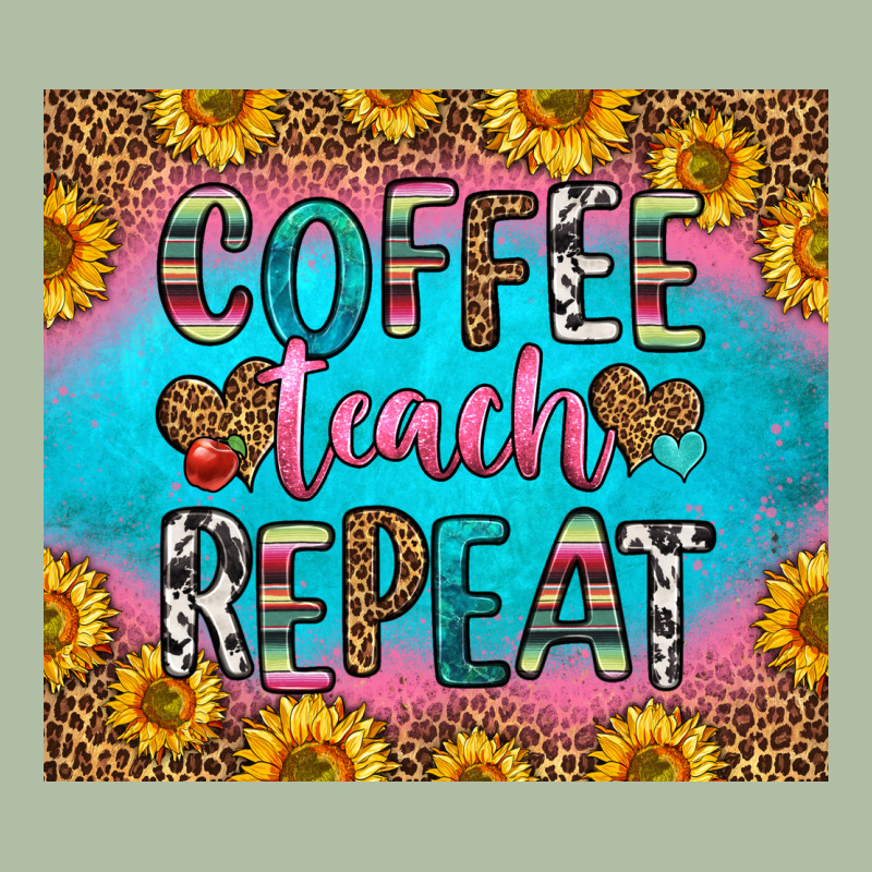 Coffee Teach Repeat Urban Heavy Tee by HRA Design Shop | Teevron