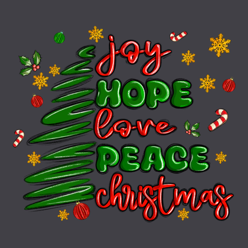 Joy Hope Love Peace Christmas Heavyweight Hoodie by MaliasSmallBusiness | Teevron
