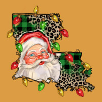 Louisiana Map Christmas Santa Urban Heavy Tee | Teevron