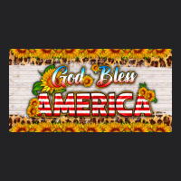 God Bless America Sunflower License Plate Vintage Tee | Teevron
