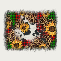 Distressed Christmas Sunflowers Leopard Cowhide Background Zipper Hoodie | Teevron