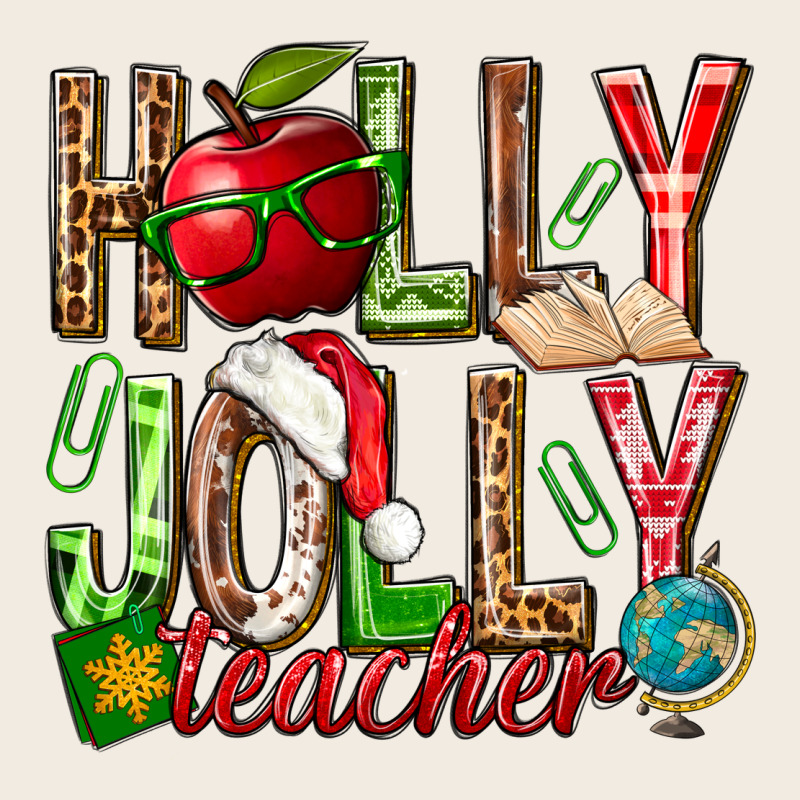 Holly Jolly Teacher Premium Sweatshirt by NancyCooperArtShop | Teevron