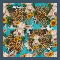 Charolais Cow And Sunflowers Seamless Pattern Urban Heavy Tee | Teevron
