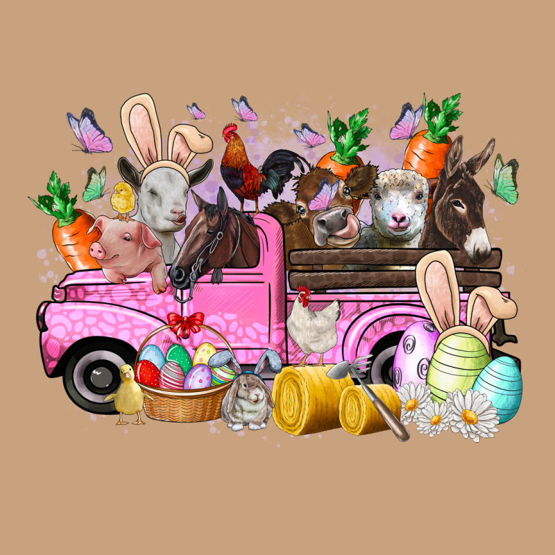 Easter Day Farm Animals Truck Vintage Tee by RacoonDesign | Teevron