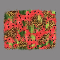 Watermelon Leopard Pattern Background Vintage Tee | Teevron