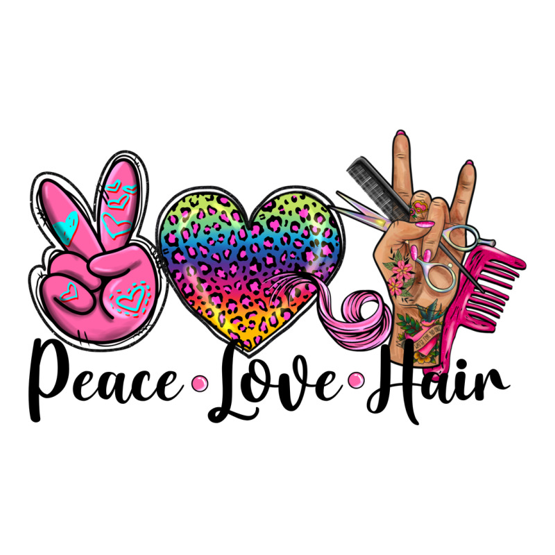 Peace Love Hair Premium Tee by BarkalooDesign | Teevron
