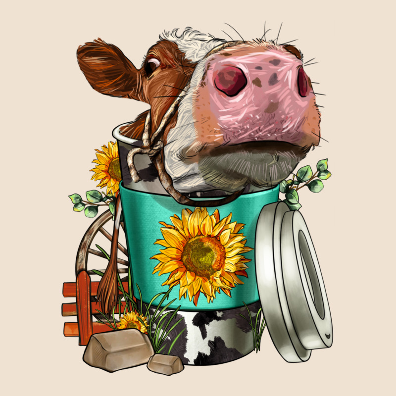 Simmental Cow Coffee Cup Urban Heavy Tee by FaDigitalArtStudio | Teevron