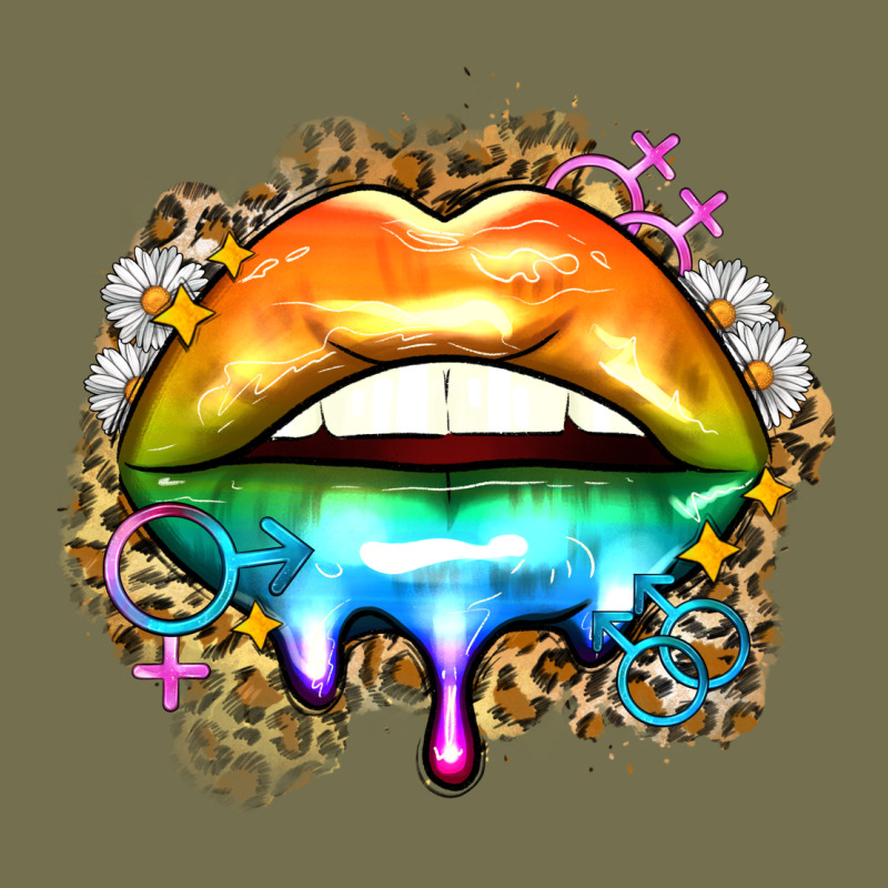 Rainbow Lips Vintage Hoodie by Zillion Design Studio | Teevron