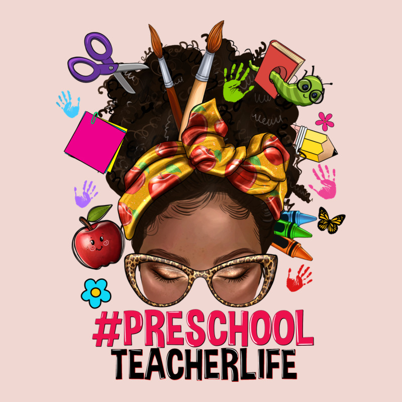 Preschool Teacher Life Afro Messy Bun Premium Sweatshirt by NancyCooperArtShop | Teevron