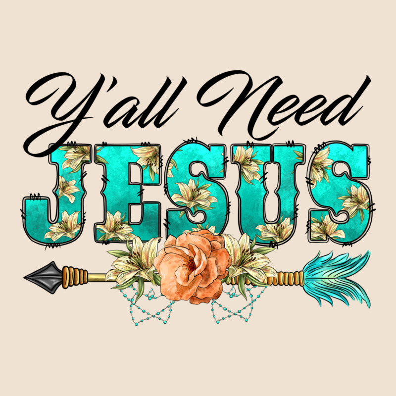 Y'all Need Jesus Arrow Lily Flowers Urban Heavy Tee by BarkalooDesign | Teevron