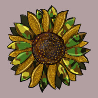 Camouflage Flitter Sunflowers Vintage Hoodie | Teevron