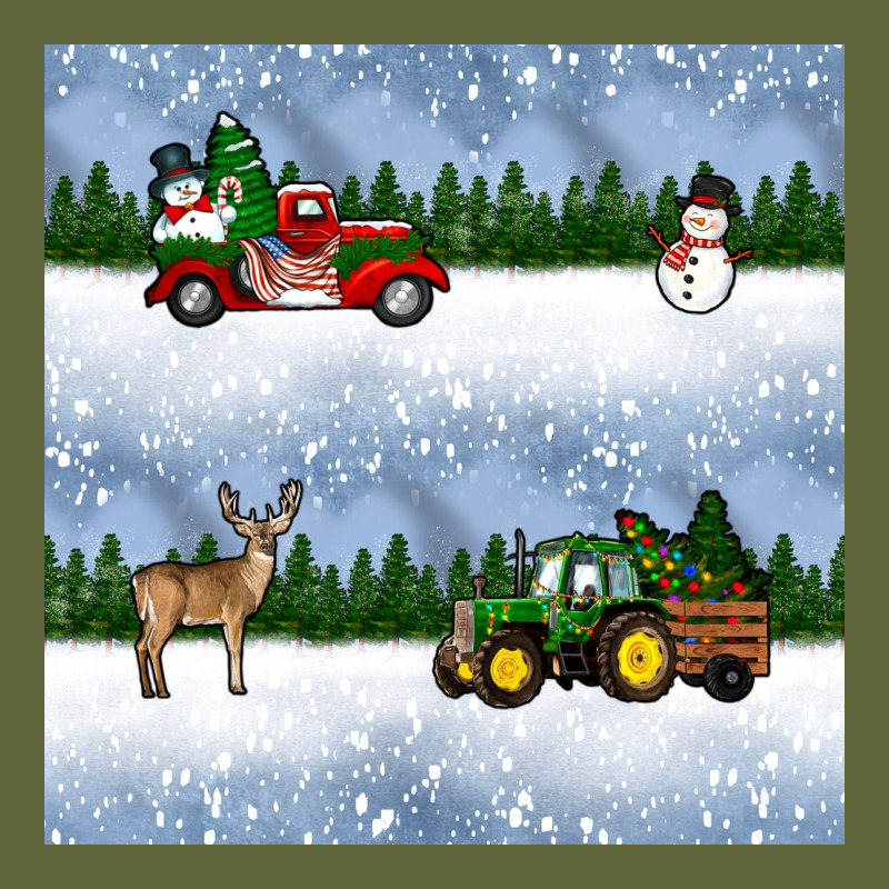 Christmas Snow Truck Seamless Pattern Classic Tee by BundleAndBundleShop | Teevron