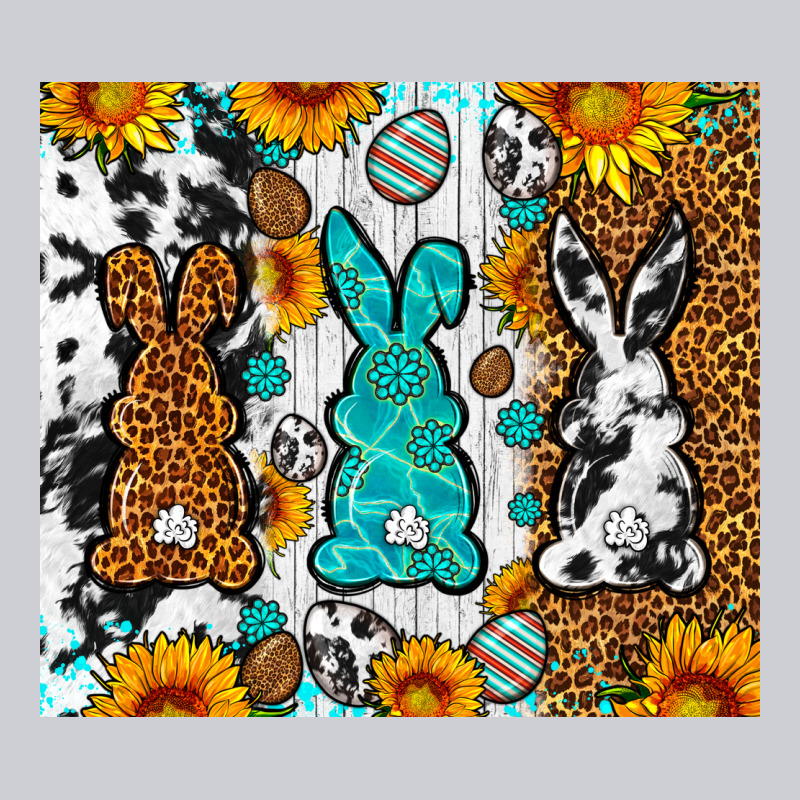 Easter Bunnies Leopard Cowhide Tumbler Easter Day Heavyweight Sweatshirt by Neo Western | Teevron