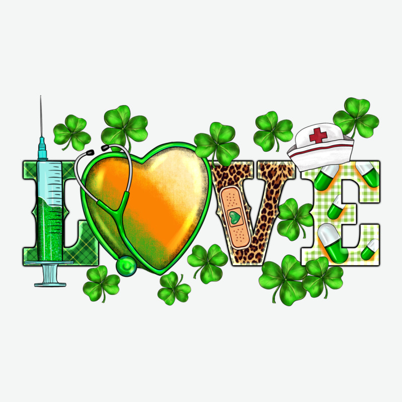 St.patrick's Nurse Love Heart Stethoscope Urban Heavy Tee by BarkalooDesign | Teevron