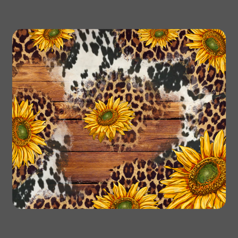 Sunflowers Cowhide Leopard Mousepad Zipper Hoodie by Jasminsmagicworld | Teevron