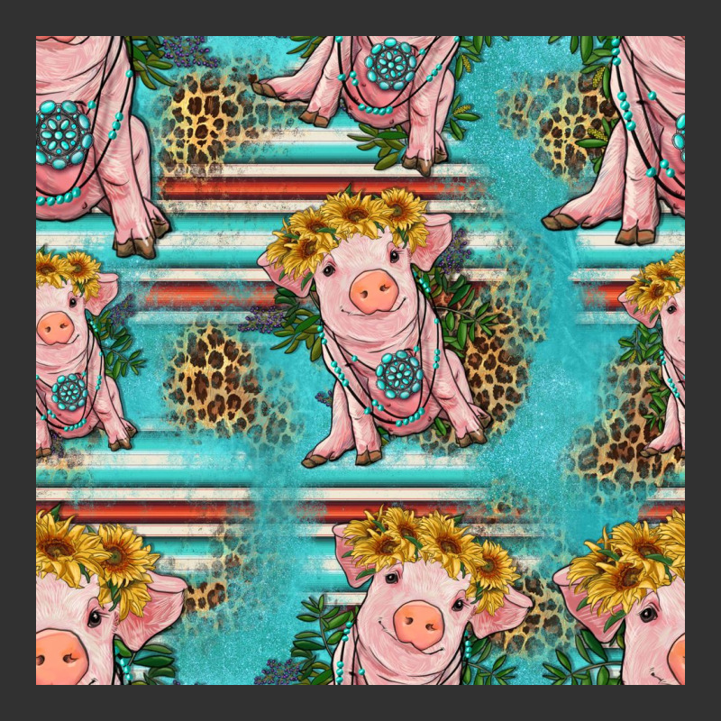 Turquoise Baby Pig Seamless Pattern Urban Heavy Tee by HRA Design Shop | Teevron