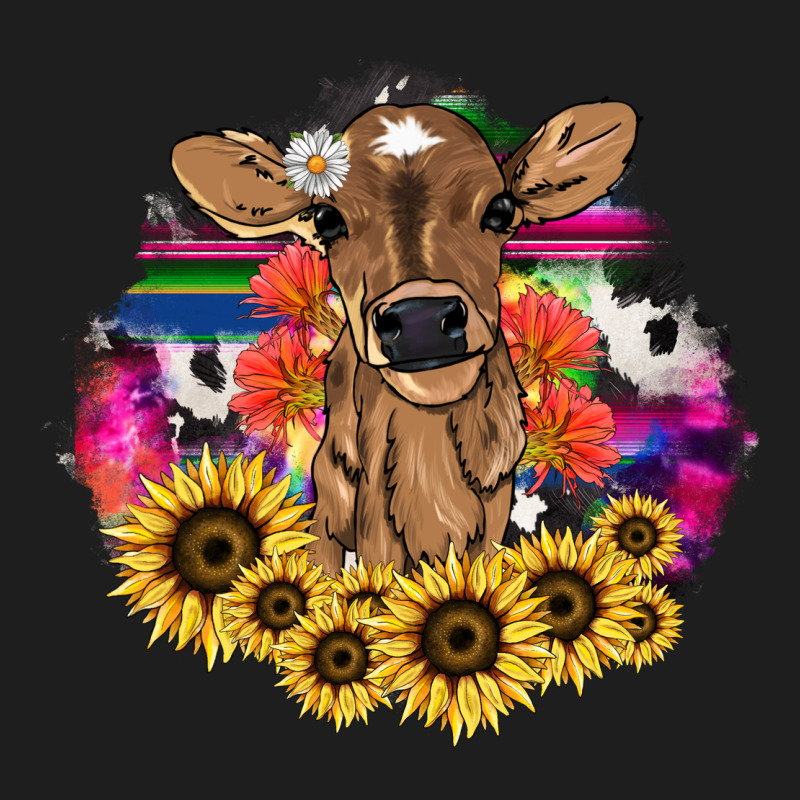 Baby Cow Flower Heavyweight Hoodie by NancyCooperArtShop | Teevron