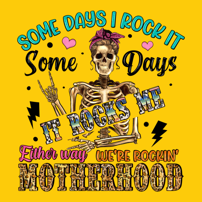 Some Days I Rock It Some Days It Rocks Me Either W Premium Hoodie by Artiststas | Teevron