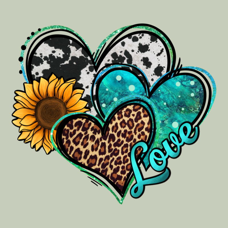 Turquoise Sunflower Hearts Long Sleeve Tee by Jasminsmagicworld | Teevron