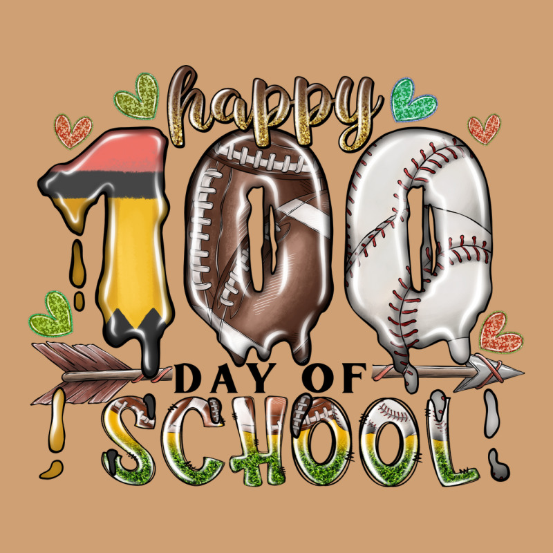 Happy 100 Day Of School American Football Baseball Vintage Tee by RacoonDesign | Teevron