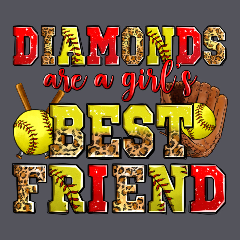 Diamonds Are A Girl's Best Friend Softball Vintage Hoodie by Zillion Design Studio | Teevron